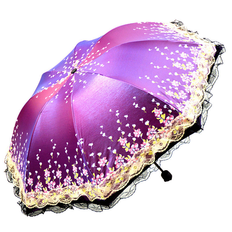 高档女生蕾丝花边伞遮阳太阳雨伞