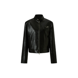 IMXS【明星同款】双开门 机车皮衣美式pu皮夹克垫肩外套