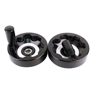 胶木内波纹手轮机床满幅手摇轮铝合金可折叠车床转动手轮手柄配件