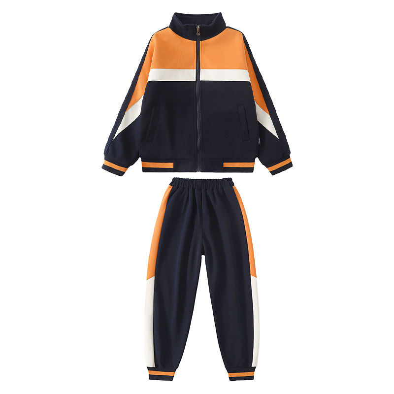 幼儿园园服春秋装蓝色纯棉儿童班服秋季三件套小学生校服春秋套装