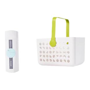 开学季洗漱套装学生住校生活用品脸盆洗浴篮沥水皂盒长柄刷三件套