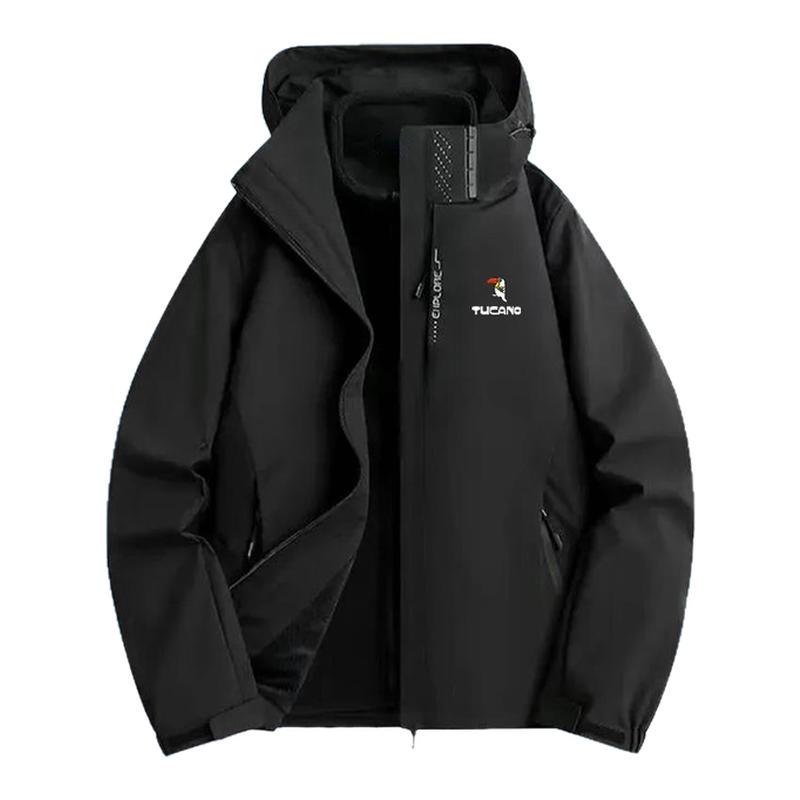 啄木鸟可拆卸三合一冲锋衣男户外加绒防风衣登山服防水夹克外套男