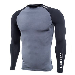 秋冬加绒运动健身紧身衣长袖T恤 吸湿排汗打底跑步训练教练服男女