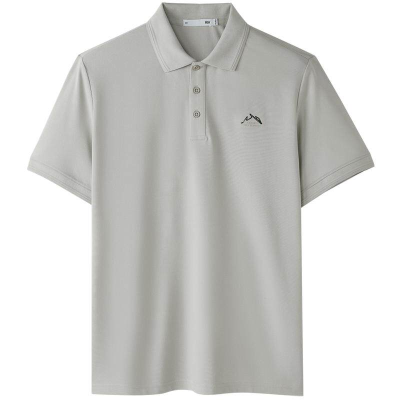 HLA/海澜之家山不在高短袖POLO衫26春夏新凉感吸湿排汗印花T恤男