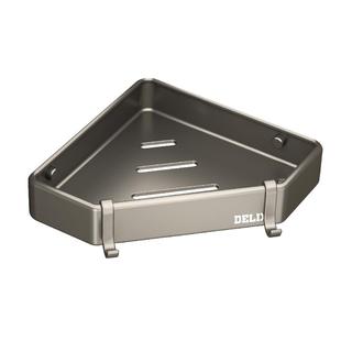 德力西枪灰厨房免打孔三角置物架壁挂式转角挂篮收纳墙壁调料挂架