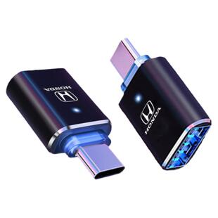 适用2025新款本田CR-V雅阁思域车载typec转usb接口型格充电转接头皓影HRV转换器致在ZRV数据线NP1极湃1转换头