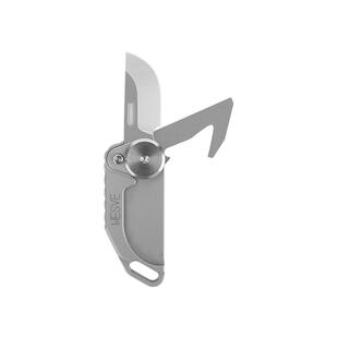 为之卫卫·灵钛合金折叠刀迷你小刀钛合金钥匙扣多功能项链VG10