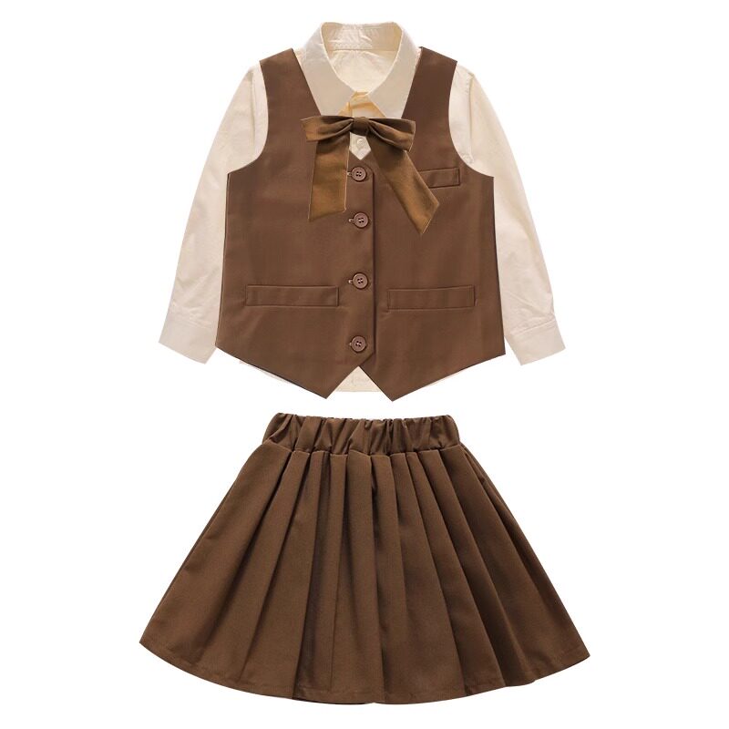 幼儿园园服春秋款马甲小西装英伦风礼服中小学生演出合唱班服团服