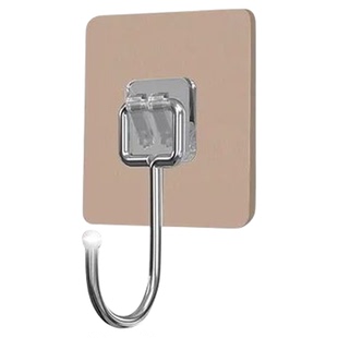 不锈钢加大挂钩墙上自粘超强力不掉免打孔多功能厨房宿舍重物粘钩