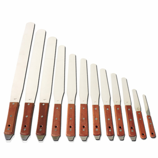 不锈钢调墨刀丝印油墨调油刀锡膏搅拌刀调漆刀SMT锡浆刮刀4-18寸