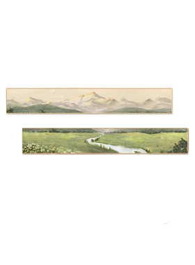 新中式客厅山水三联装饰画有框