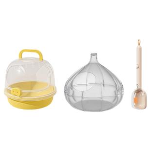 仓鼠外带笼翻盖式透明透气大空间金丝熊蜜袋鼯外出便携笼防咬鸟笼