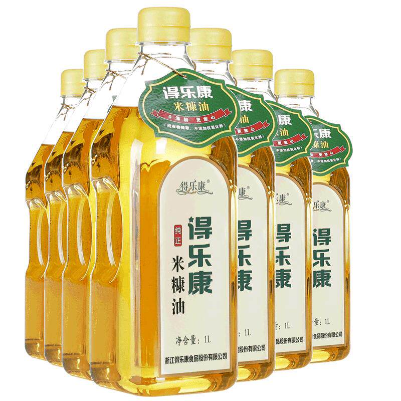 得乐康米糠油纯正1l*12瓶