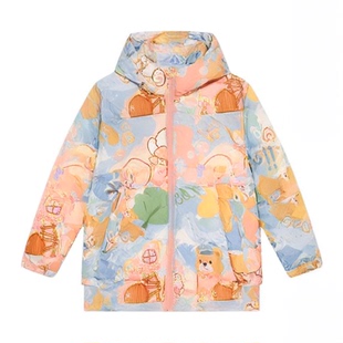 康博儿童女童羽绒服面包服短款宝宝可爱新款洋气加厚保暖小童外套