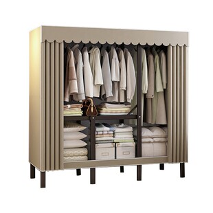 简易衣柜免安装家用卧室大衣柜挂衣柜折叠布衣柜出租房用收纳衣橱