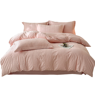 巨好看的四件套纯棉全棉提花轻奢高级感主卧室床上用品床笠床单款