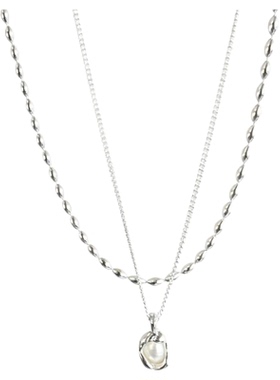 小米珠法式简约珍珠双层项链