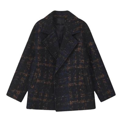 简约休闲短款毛呢大衣