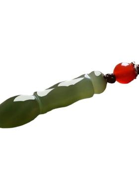 已祝福和田玉文昌笔吊坠