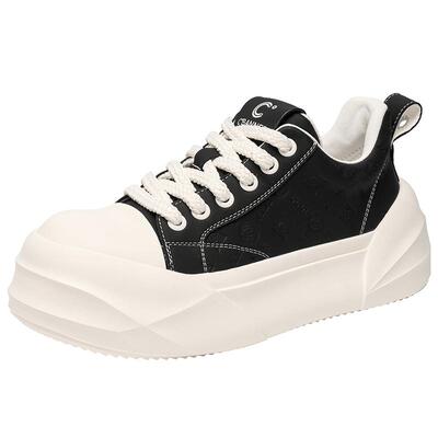 千百度男士软底增高休闲百搭板鞋