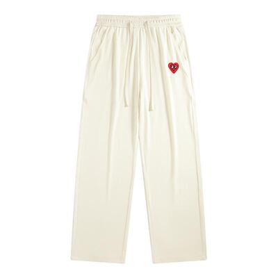 查尔斯桃心肌理冰丝防晒休闲长裤