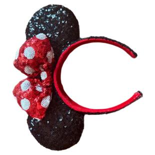 上海迪士尼租发箍米妮亮片雪莉玫头箍租赁可爱饼饼发饰拍照租用