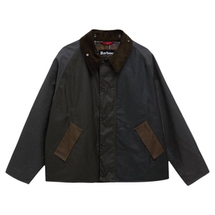 英国Barbour Patchwork Transport宽松拼色油蜡夹克外套 明星同款