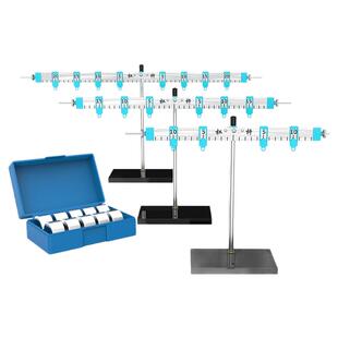 杠杆原理实验套装五年级下册科学杠杆尺及支架金属钩码初中物理力学实验器材平衡原理实验探究教学仪器力矩