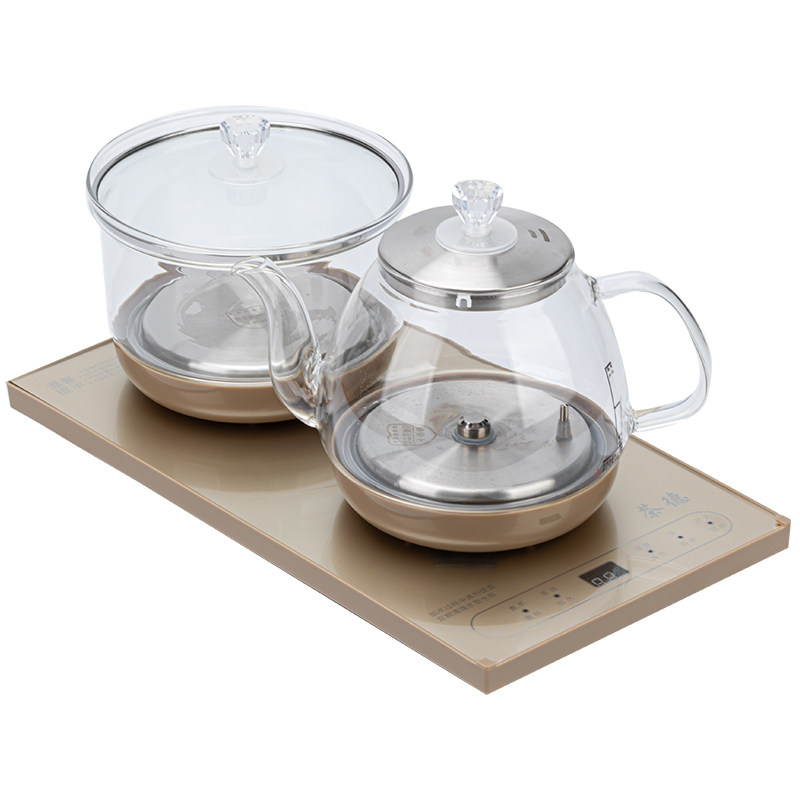 茶德金色全自动底部上水蒸煮茶壶