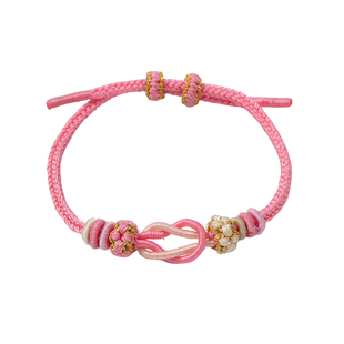 端午节八股编酒窝结桃花手绳端午节七彩搭配手工编织节日礼物通用