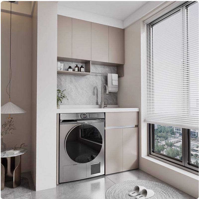 Kxh不锈钢蜂窝铝阳台洗衣机一体柜组合带搓板滚筒洗衣槽台盆伴侣,家装主材,洗衣机柜,淘宝优惠券,粉丝福利购,淘宝优惠卷