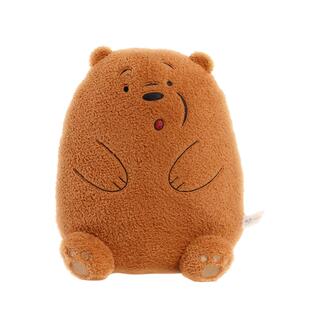 正版咱们裸熊毛绒公仔珍珠绒娃娃可爱抱睡熊抱枕靠垫玩具节日礼物