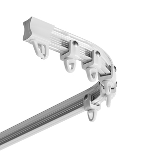 窗帘轨道滑轨u型飘窗滑道弧形弯轨阳台飘窗转弯导轨滑轮U形窗帘杆