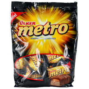 优客Metro地铁迷你夹心巧克力制品450g哈萨克斯坦进口可可脂零食