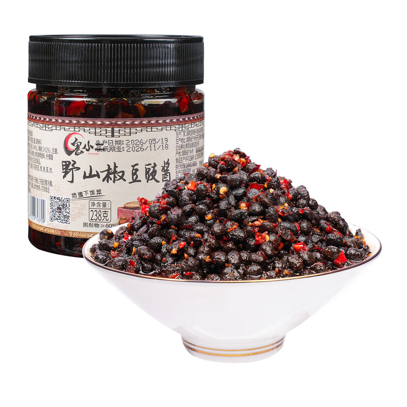 野山椒豆豉湖南特产香辣黑豆豉