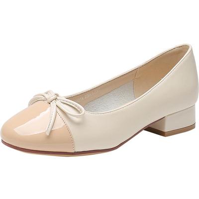 通勤鞋时尚优雅方跟低跟