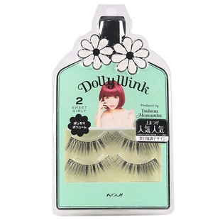 日本蔻吉益若翼Koji DollyWink2号假睫毛自然卷浓密眼尾加长交叉