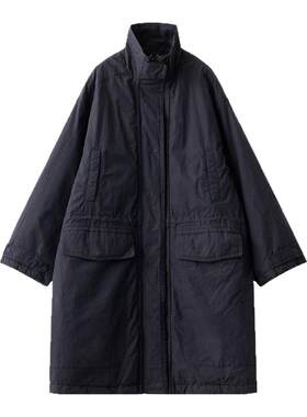 藏青色风衣新雪丽棉服