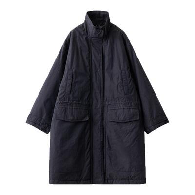 藏青色风衣新雪丽棉服