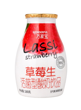 万家宝LASSI系列【草莓生+芒果生】双拼组合装活菌型酸奶饮品冷链