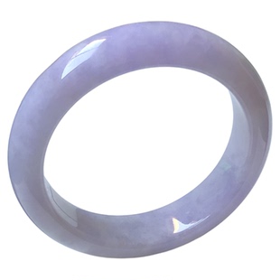 54圈6N7704平安镯 大艺珠宝春彩紫罗兰缅甸天然A货翡翠手镯玉镯子