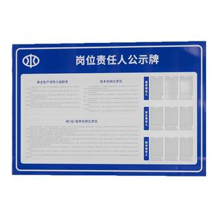 安全生产责任公示牌责任人岗位信息展示板技术安全生产管理人员科室部门岗位牌闸管养员岗位责任标识标牌定制