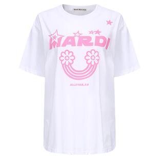 MardiMercredi字母彩虹印花短袖t恤星星图案宽松显瘦休闲百搭女