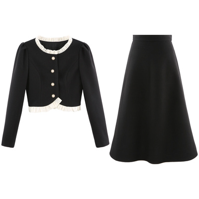 韩语琳空间高级感小香风两件套