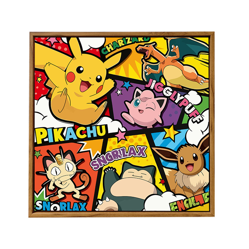 神奇宝贝皮卡丘DIY数字油画卡通