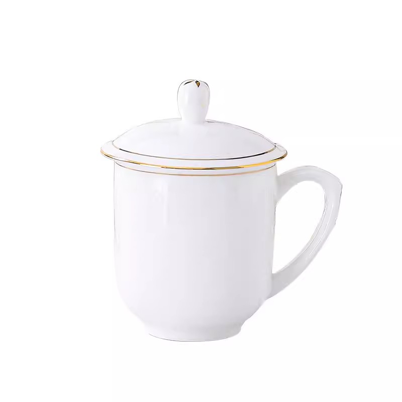 骨瓷会议杯茶杯办公杯子定制LOGO