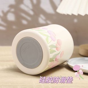 316不锈钢新款 手提郁金香大容量保温杯银耳焖罐折叠勺煮粥便携烧