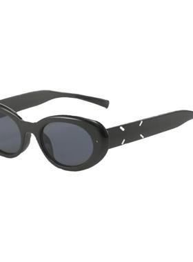 桔里防紫外线椭圆个性男款太阳镜