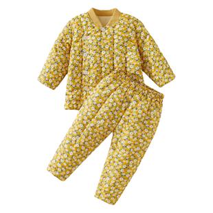 宝宝手工棉衣婴儿加厚套装儿童纯棉花棉袄棉裤男女儿童居家棉内胆