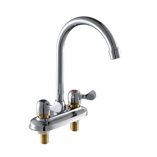 全铜面盆菜盆冷热水龙头洗脸盆卫生间双孔三孔洗手池台盆混水阀